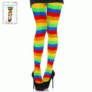 Rainbow Stockings Thigh High