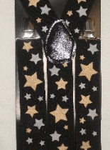 Wide Silver & Gold Star Braces